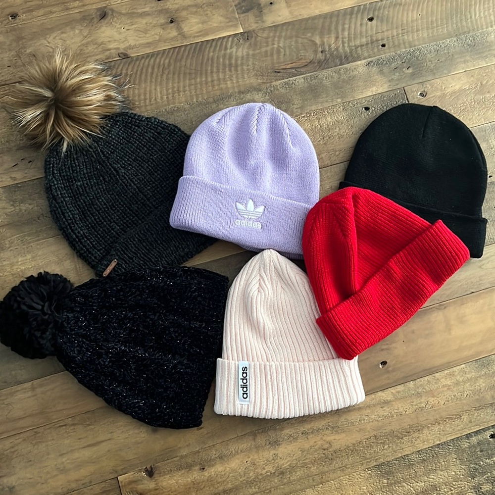 Beanie lot (Adidas, Free People, Mossimo)